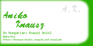 aniko knausz business card