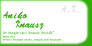 aniko knausz business card